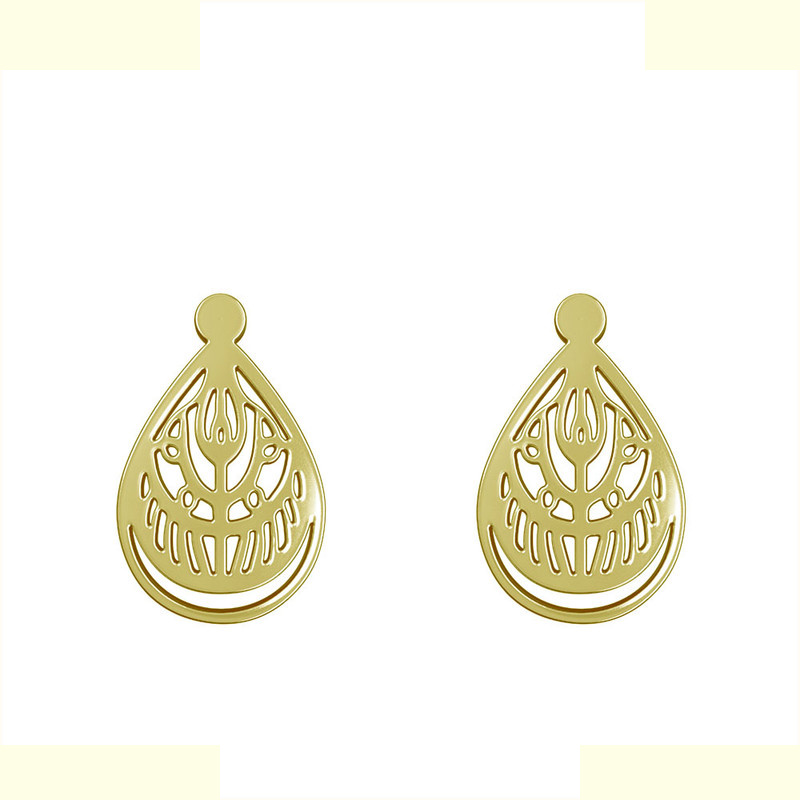 گوشواره طلا 18 عیار زنانه مدوپد مدل اشک کد GA1-11666