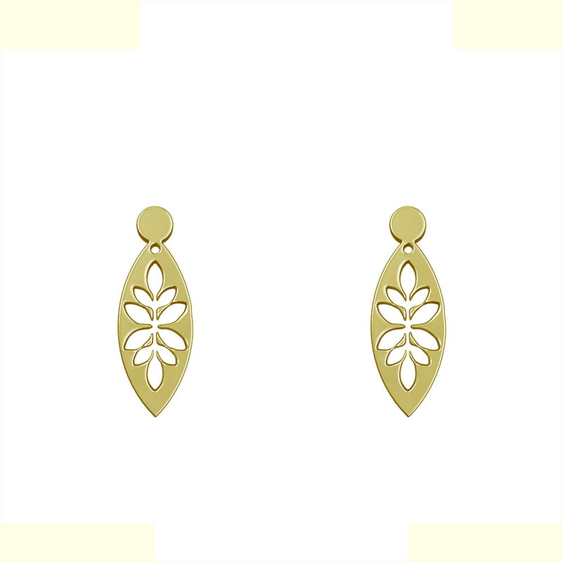 گوشواره طلا 18 عیار زنانه مدوپد مدل گل کد GA1-11747