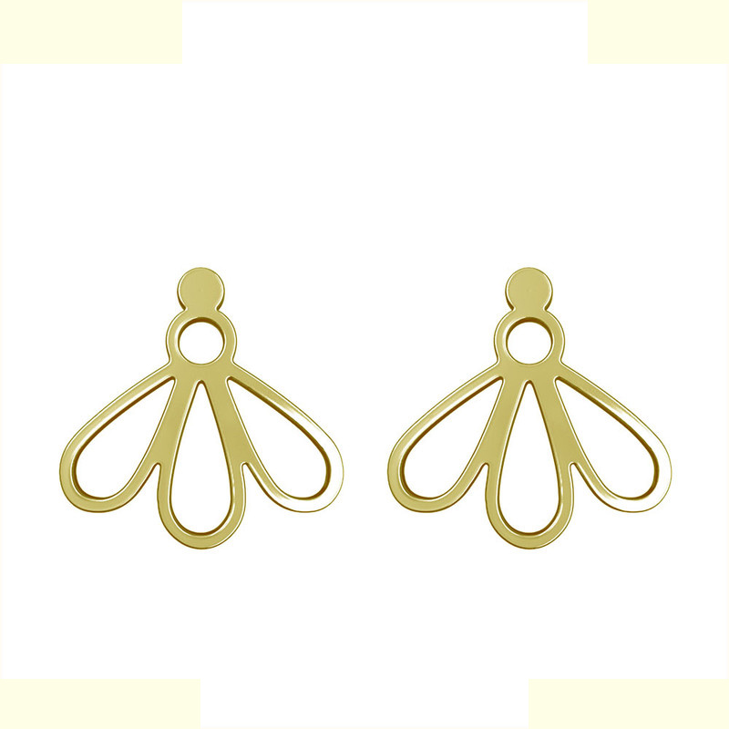 گوشواره طلا 18 عیار زنانه مدوپد مدل برگ کد GA1-11776