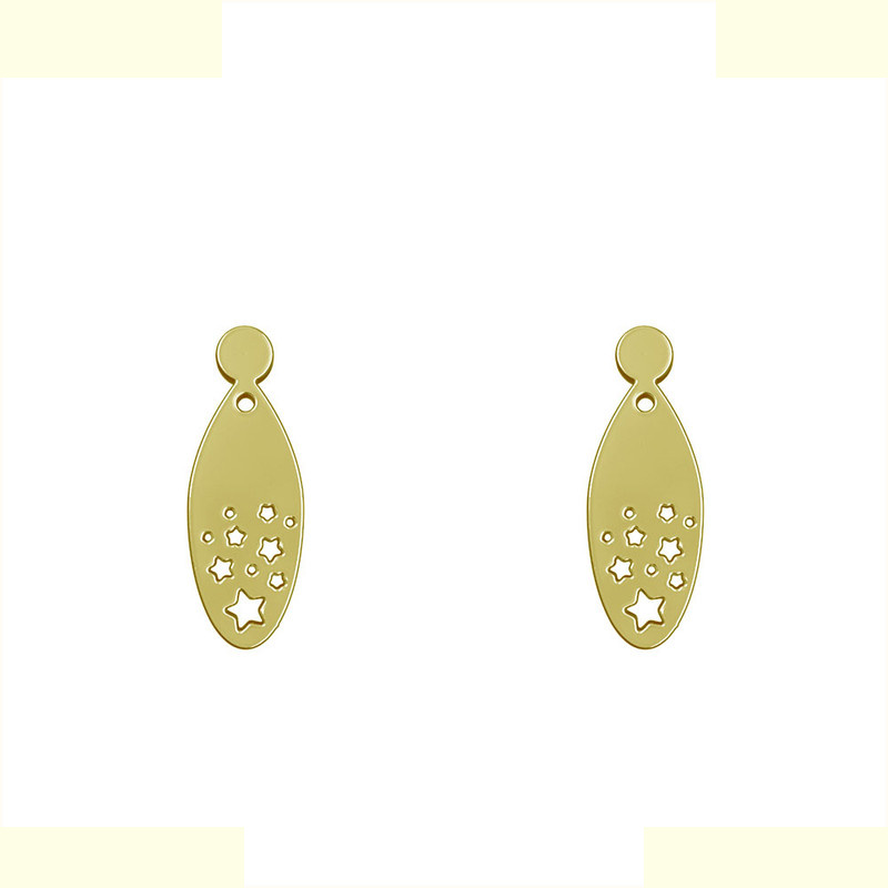 گوشواره طلا 18 عیار زنانه مدوپد مدل ستاره کد GA1-11781