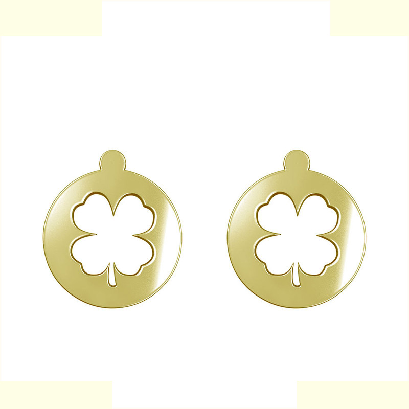 گوشواره طلا 18 عیار زنانه مدوپد مدل برگ کد GA1-11779