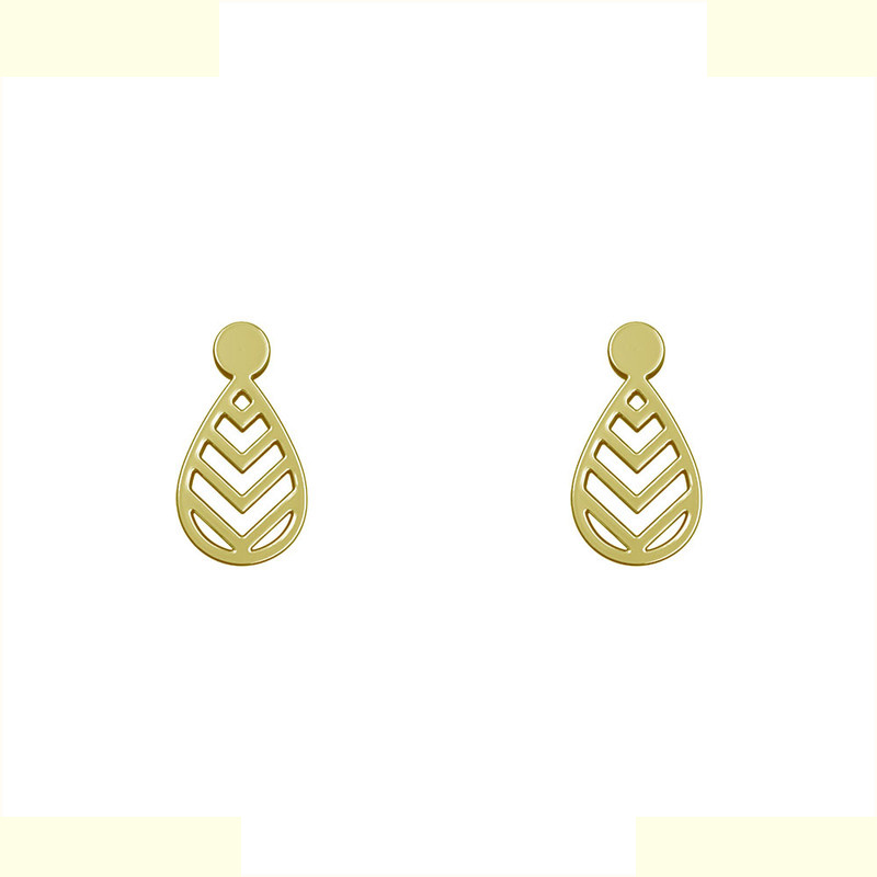 گوشواره طلا 18 عیار زنانه مدوپد مدل اشک کد GA1-11790