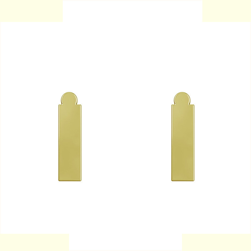 گوشواره طلا 18 عیار زنانه مدوپد مدل مستطیل کد GA1-11804