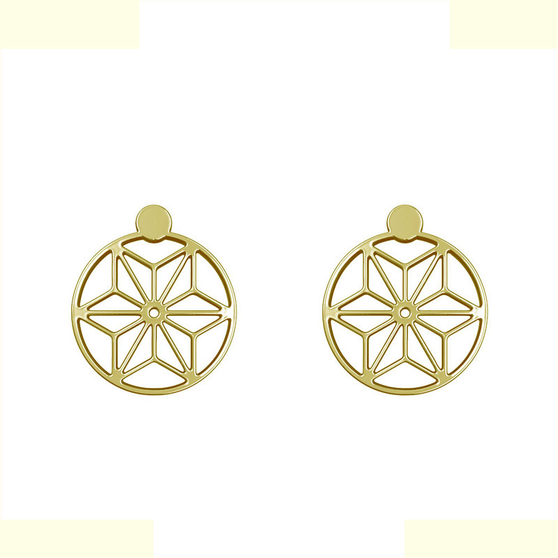 گوشواره طلا 18 عیار زنانه مدوپد مدل ستاره کد GA1-11811