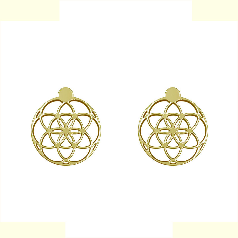 گوشواره طلا 18 عیار زنانه مدوپد مدل دایره کد GA1-11812