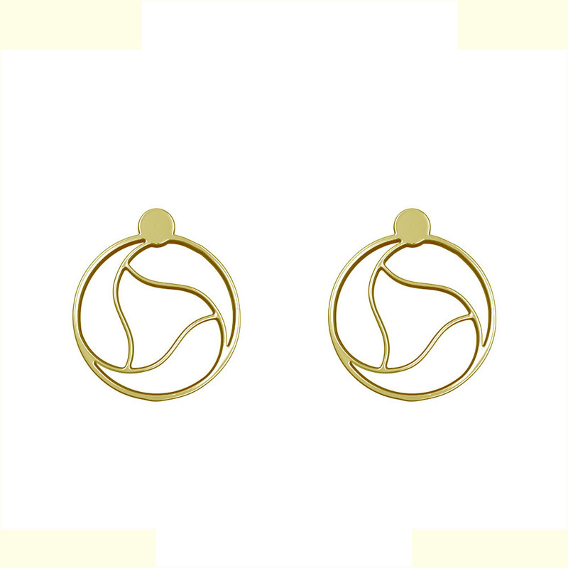 گوشواره طلا 18 عیار زنانه مدوپد مدل دایره کد GA1-11817