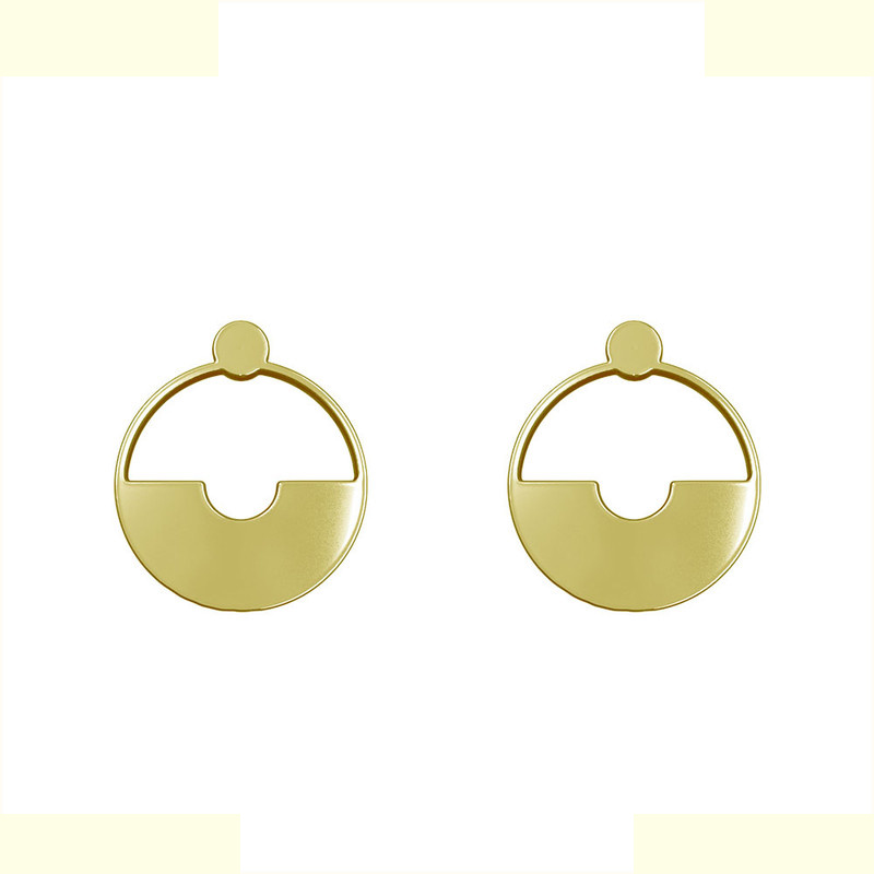 گوشواره طلا 18 عیار زنانه مدوپد مدل دایره کد GA1-11818