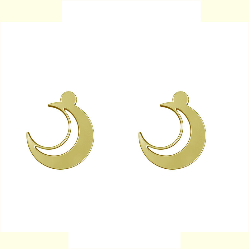 گوشواره طلا 18 عیار زنانه مدوپد مدل ماه کد GA1-11819