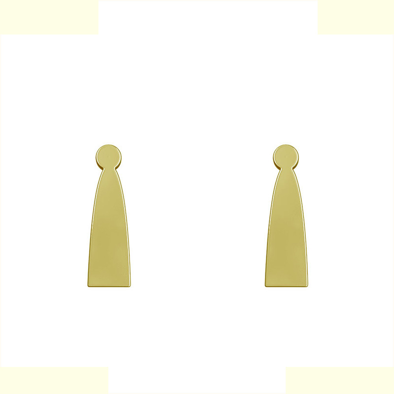 گوشواره طلا 18 عیار زنانه مدوپد مدل هندسی کد GA1-11824