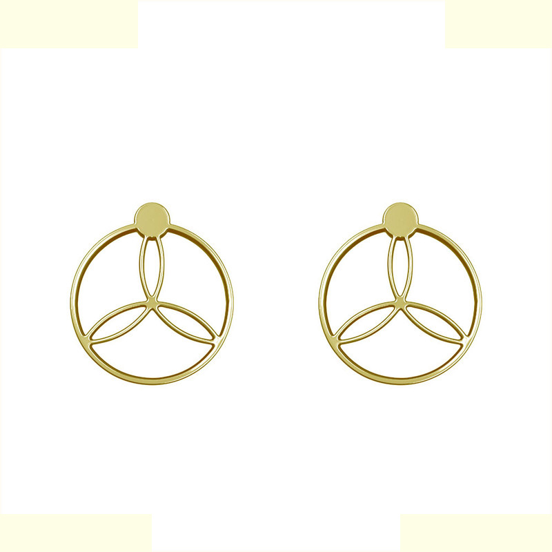 گوشواره طلا 18 عیار زنانه مدوپد مدل دایره کد GA1-11832