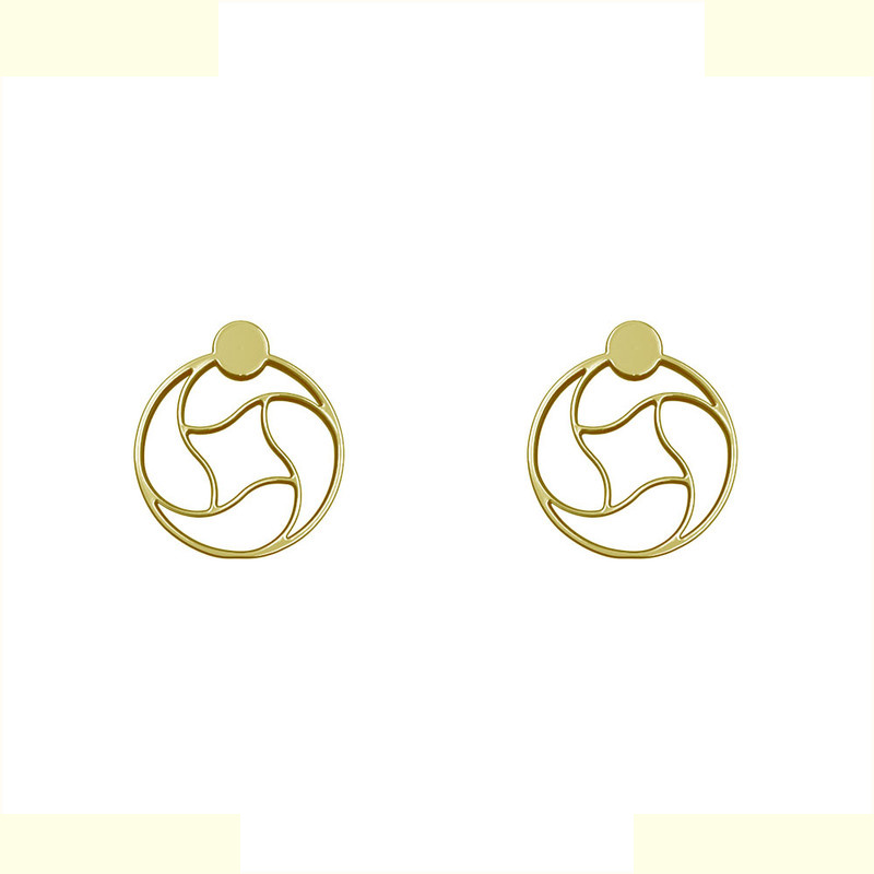 گوشواره طلا 18 عیار زنانه مدوپد مدل دایره کد GA1-11835