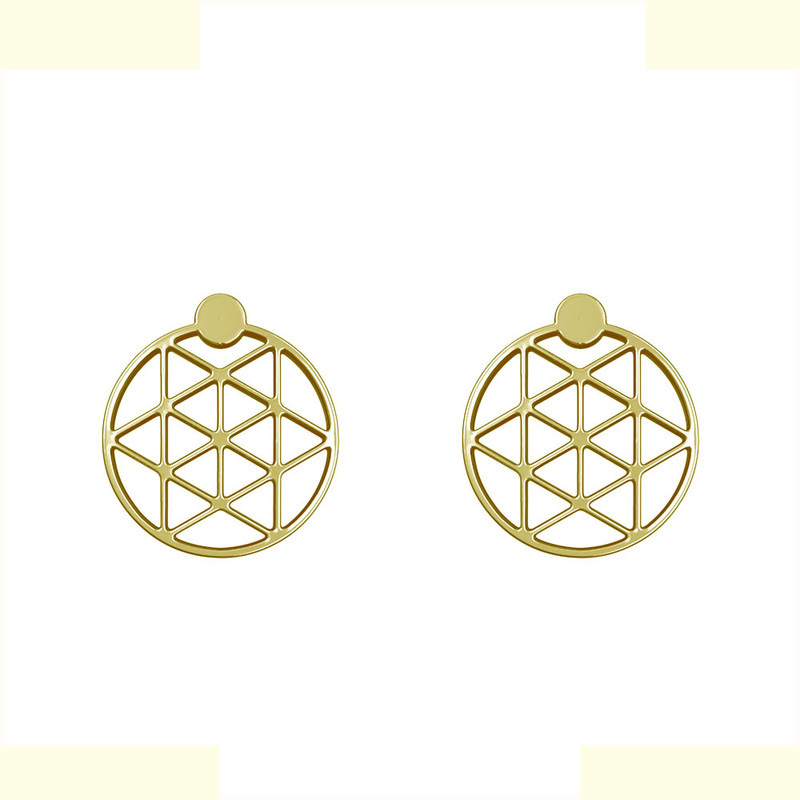 گوشواره طلا 18 عیار زنانه مدوپد مدل ستاره کد GA1-11837