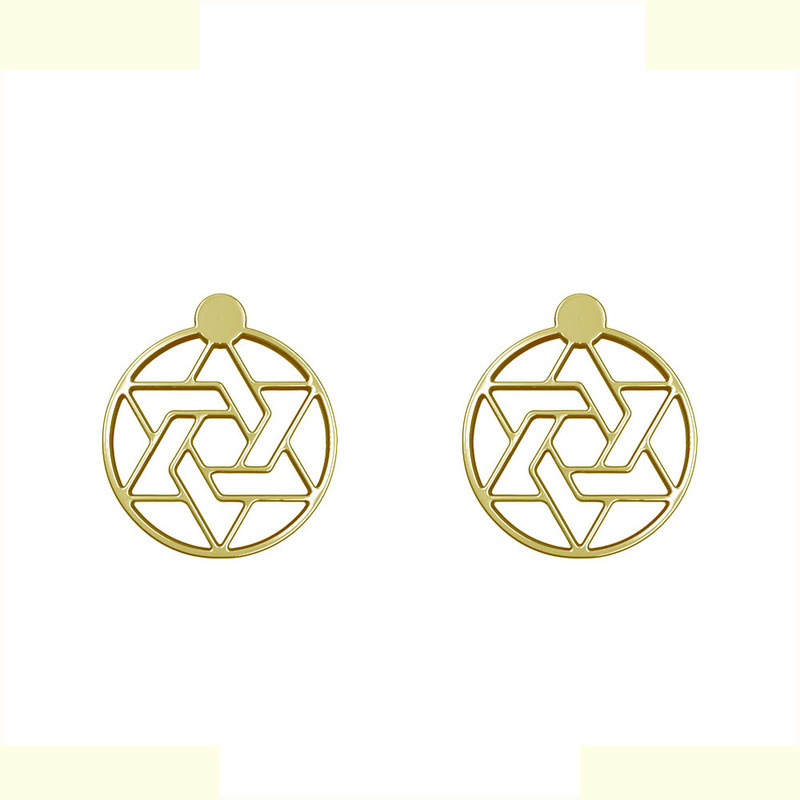 گوشواره طلا 18 عیار زنانه مدوپد مدل ستاره کد GA1-11845