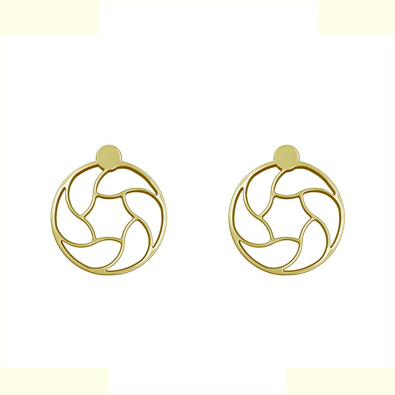 گوشواره طلا 18 عیار زنانه مدوپد مدل دایره کد GA1-11851