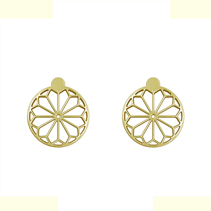 گوشواره طلا 18 عیار زنانه مدوپد مدل دایره کد GA1-11852