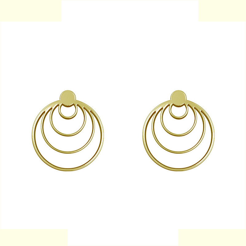 گوشواره طلا 18 عیار زنانه مدوپد مدل دایره کد GA1-11856