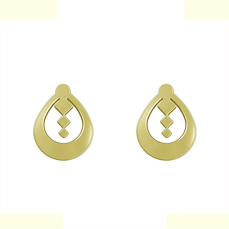 گوشواره طلا 18 عیار زنانه مدوپد مدل اشک کد GA1-11857