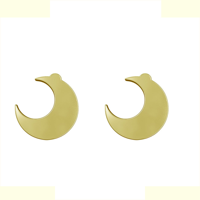 گوشواره طلا 18 عیار زنانه مدوپد مدل ماه کد GA1-11859