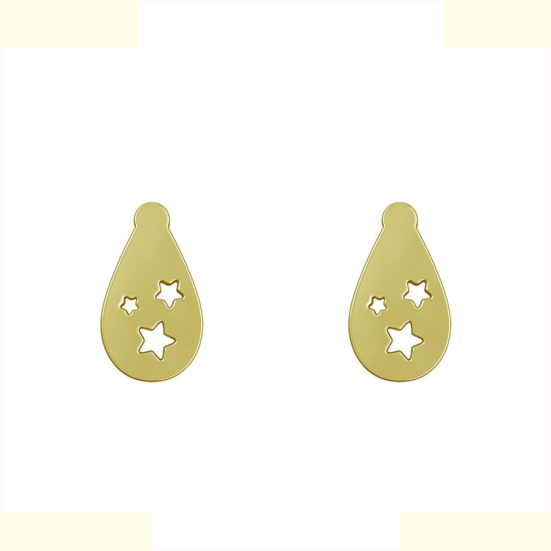 گوشواره طلا 18 عیار زنانه مدوپد مدل ستاره کد GA1-11869