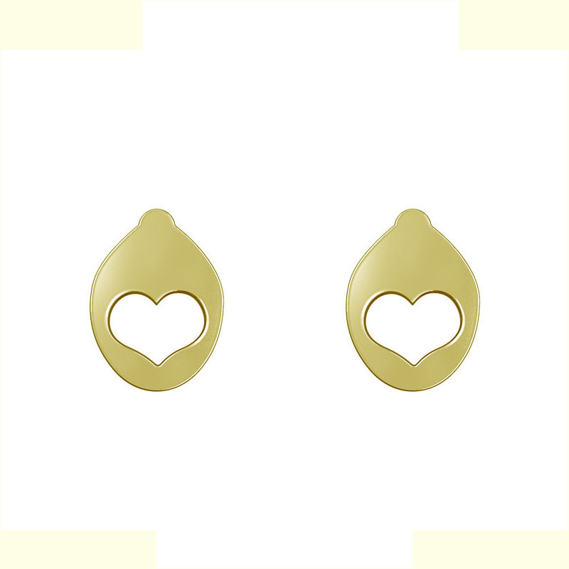 گوشواره طلا 18 عیار زنانه مدوپد مدل قلب کد GA1-11879