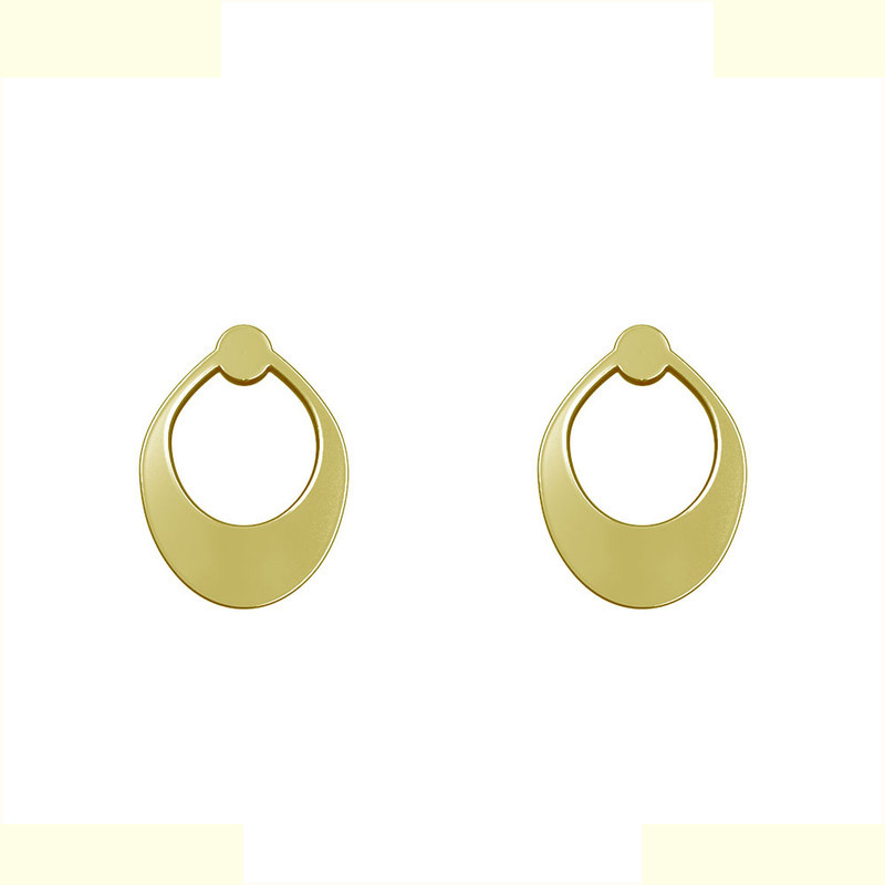 گوشواره طلا 18 عیار زنانه مدوپد مدل هندسی کد GA1-11880