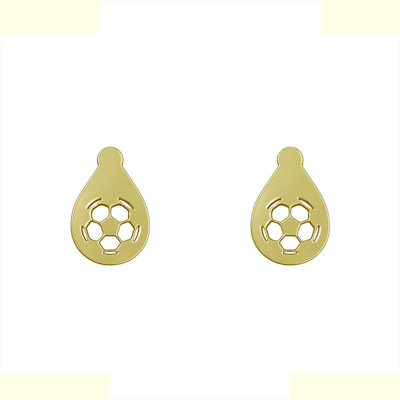 گوشواره طلا 18 عیار زنانه مدوپد مدل توپ فوتبال کد GA1-11885