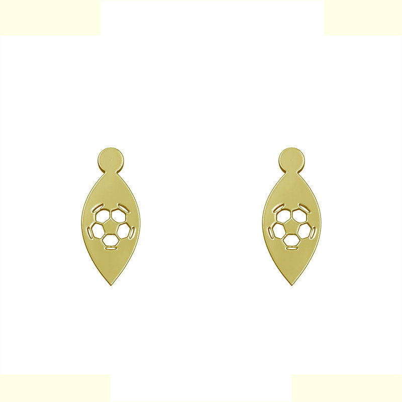 گوشواره طلا 18 عیار زنانه مدوپد مدل توپ فوتبال کد GA1-11905
