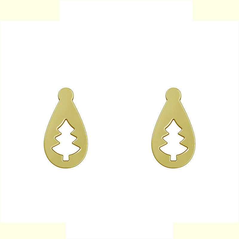 گوشواره طلا 18 عیار زنانه مدوپد مدل درخت کد GA1-11909