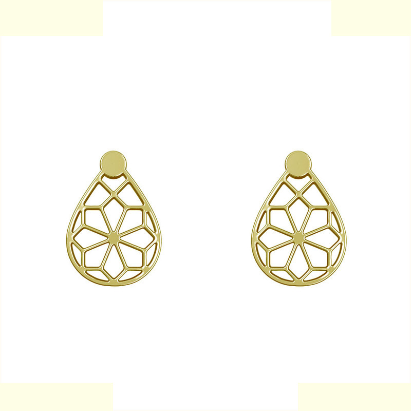 گوشواره طلا 18 عیار زنانه مدوپد مدل ستاره کد GA1-11913