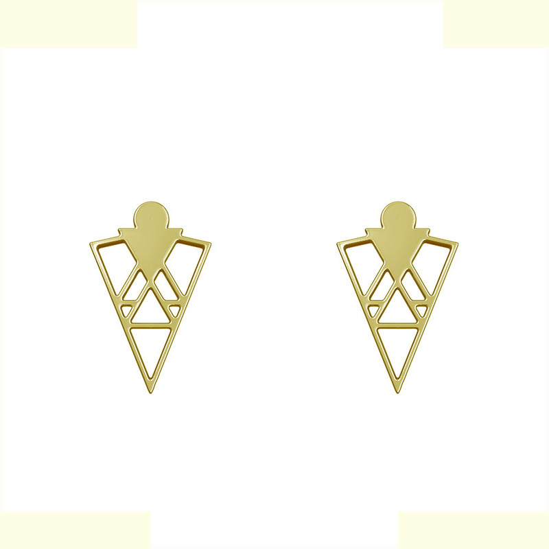 گوشواره طلا 18 عیار زنانه مدوپد مدل مثلث کد GA1-11919
