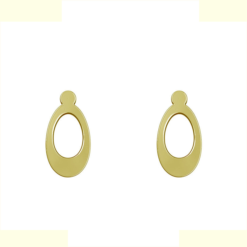 گوشواره طلا 18 عیار زنانه مدوپد مدل هندسی کد GA1-11922