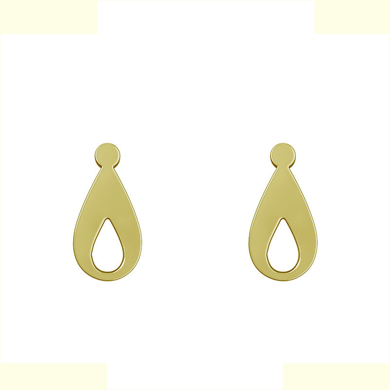 گوشواره طلا 18 عیار زنانه مدوپد مدل هندسی کد GA1-11925