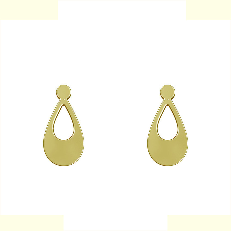 گوشواره طلا 18 عیار زنانه مدوپد مدل هندسی کد GA1-11926