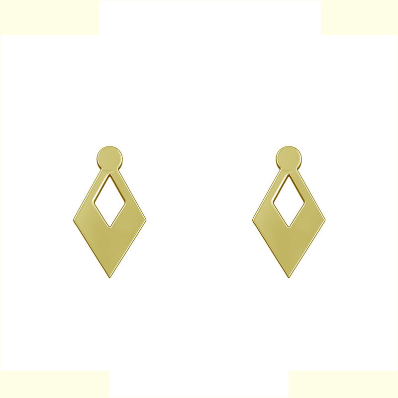 گوشواره طلا 18 عیار زنانه مدوپد مدل لوزی کد GA1-11940