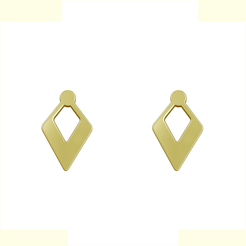 گوشواره طلا 18 عیار زنانه مدوپد مدل لوزی کد GA1-11951