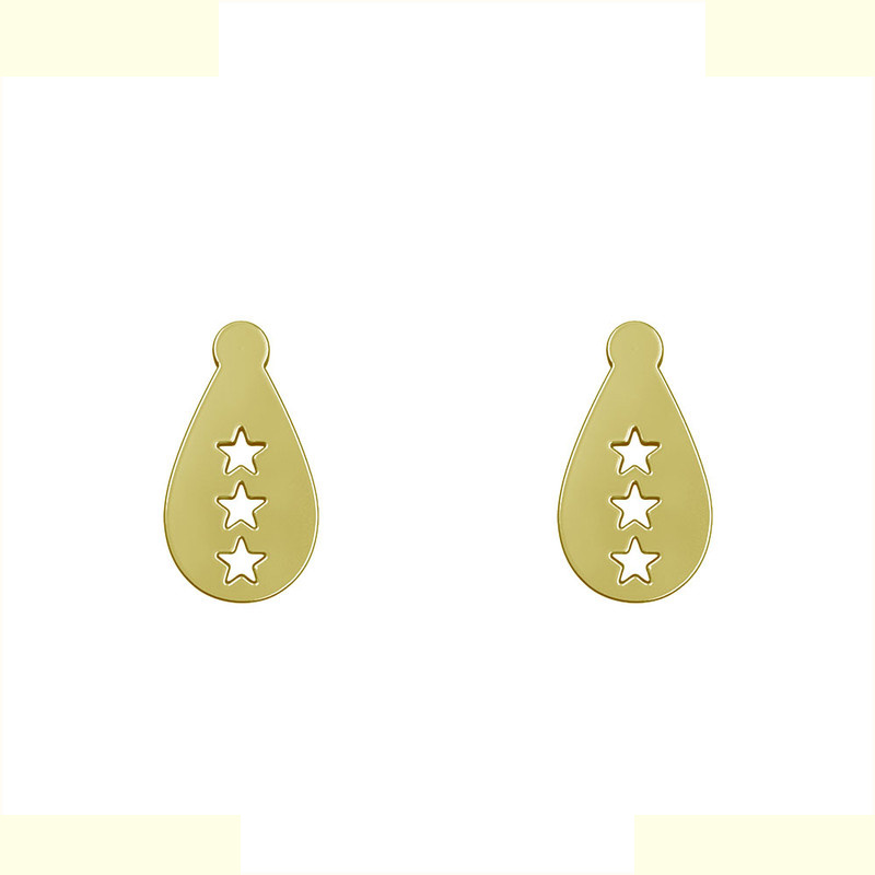 گوشواره طلا 18 عیار زنانه مدوپد مدل ستاره کد GA1-11970