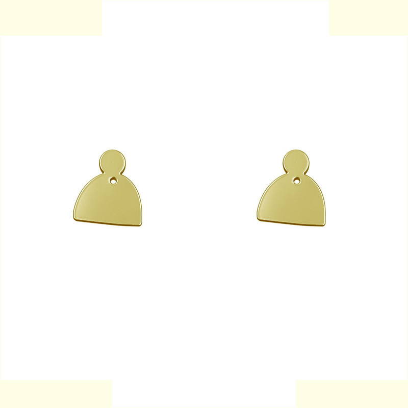 گوشواره طلا 18 عیار زنانه مدوپد مدل نیم دایره کد GA1-11997