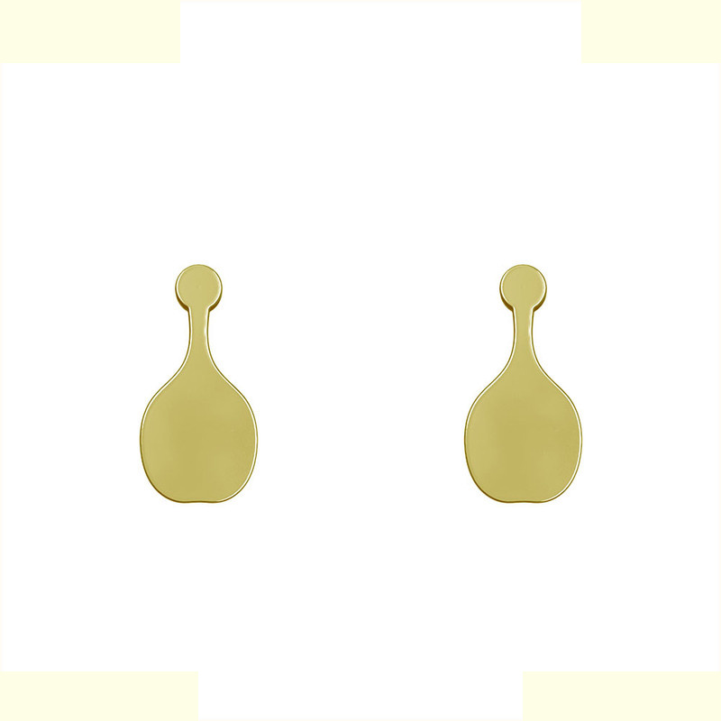 گوشواره طلا 18 عیار زنانه مدوپد مدل کوزه کد GA1-12009