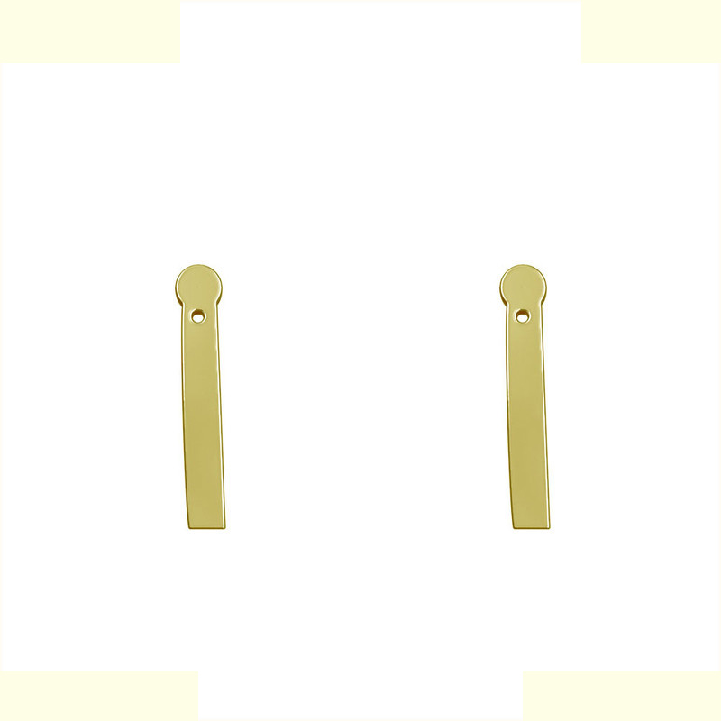 گوشواره طلا 18 عیار زنانه مدوپد مدل مستطیل کد GA1-12010