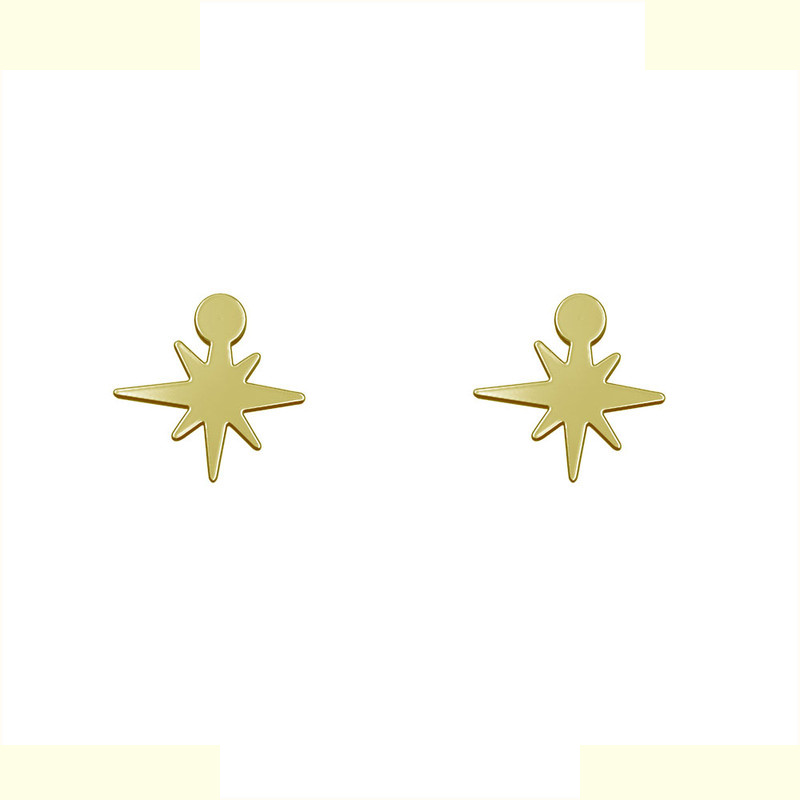 گوشواره طلا 18 عیار زنانه مدوپد مدل ستاره کد GA1-12036