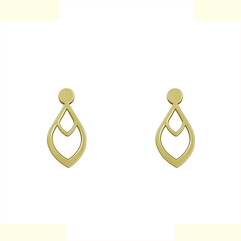 گوشواره طلا 18 عیار زنانه مدوپد مدل اشک کد GA1-12042