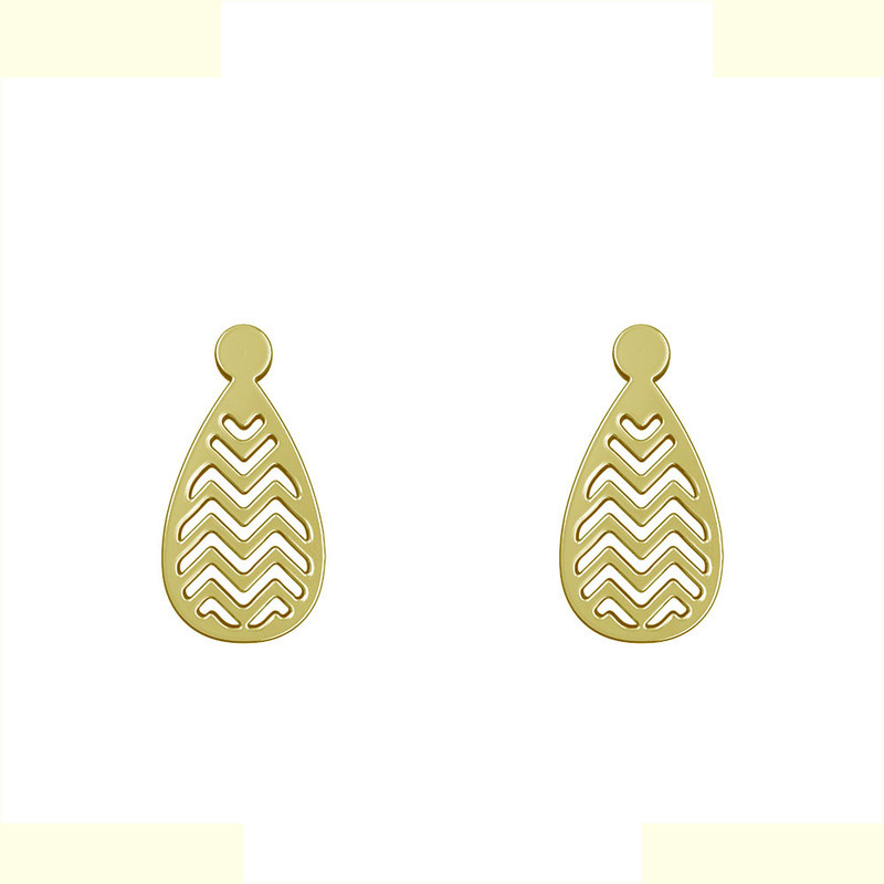 گوشواره طلا 18 عیار زنانه مدوپد مدل اشک کد GA1-12043