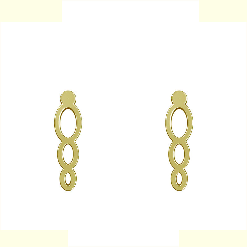 گوشواره طلا 18 عیار زنانه مدوپد مدل حلقه کد GA1-12044