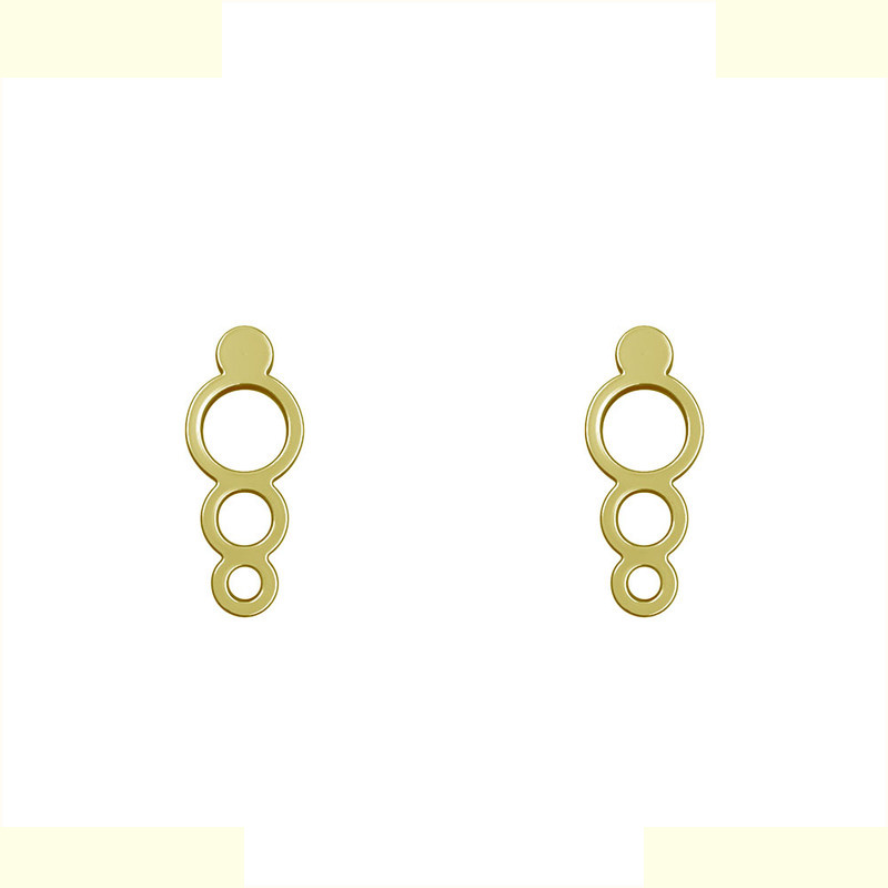 گوشواره طلا 18 عیار زنانه مدوپد مدل حلقه کد GA1-12045