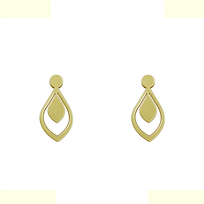 گوشواره طلا 18 عیار زنانه مدوپد مدل اشک کد GA1-12048