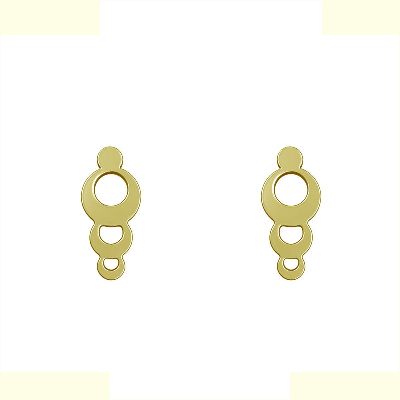 گوشواره طلا 18 عیار زنانه مدوپد مدل حلقه کد GA1-12086