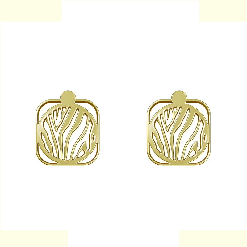 گوشواره طلا 18 عیار زنانه مدوپد مدل دایره کد GA1-12100