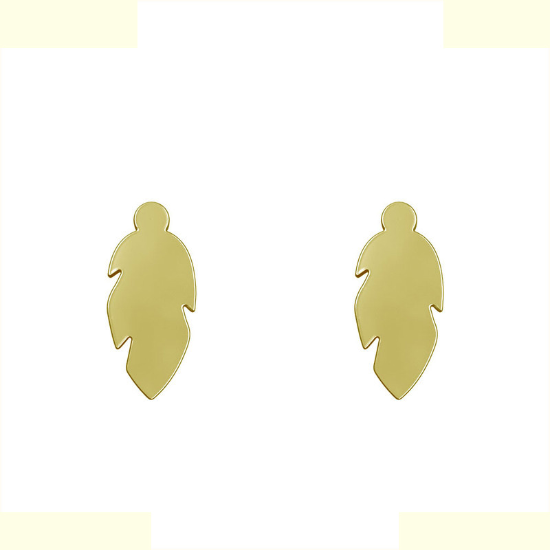 گوشواره طلا 18 عیار زنانه مدوپد مدل برگ کد GA1-12103