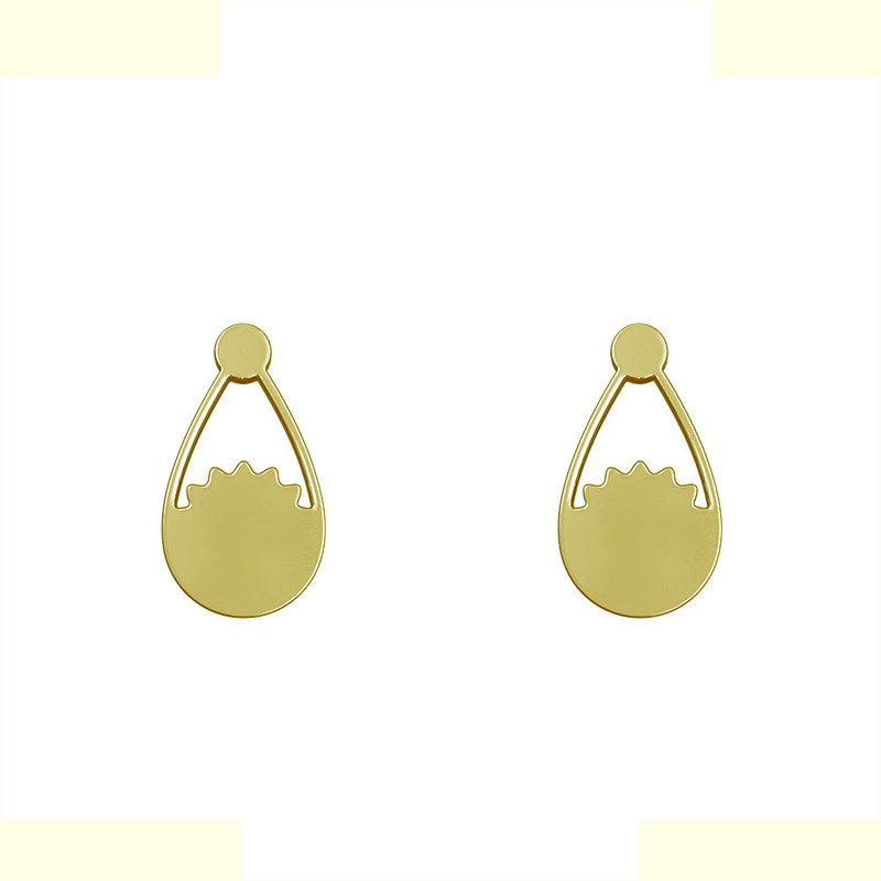 گوشواره طلا 18 عیار زنانه مدوپد مدل اشک کد GA1-12112