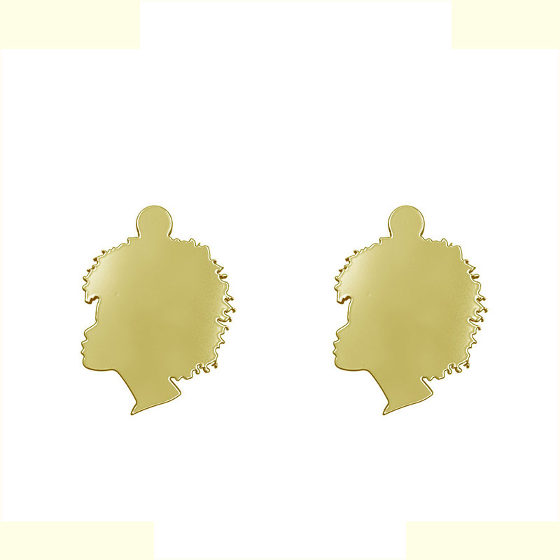 گوشواره طلا 18 عیار زنانه مدوپد مدل صورت کد GA1-12116